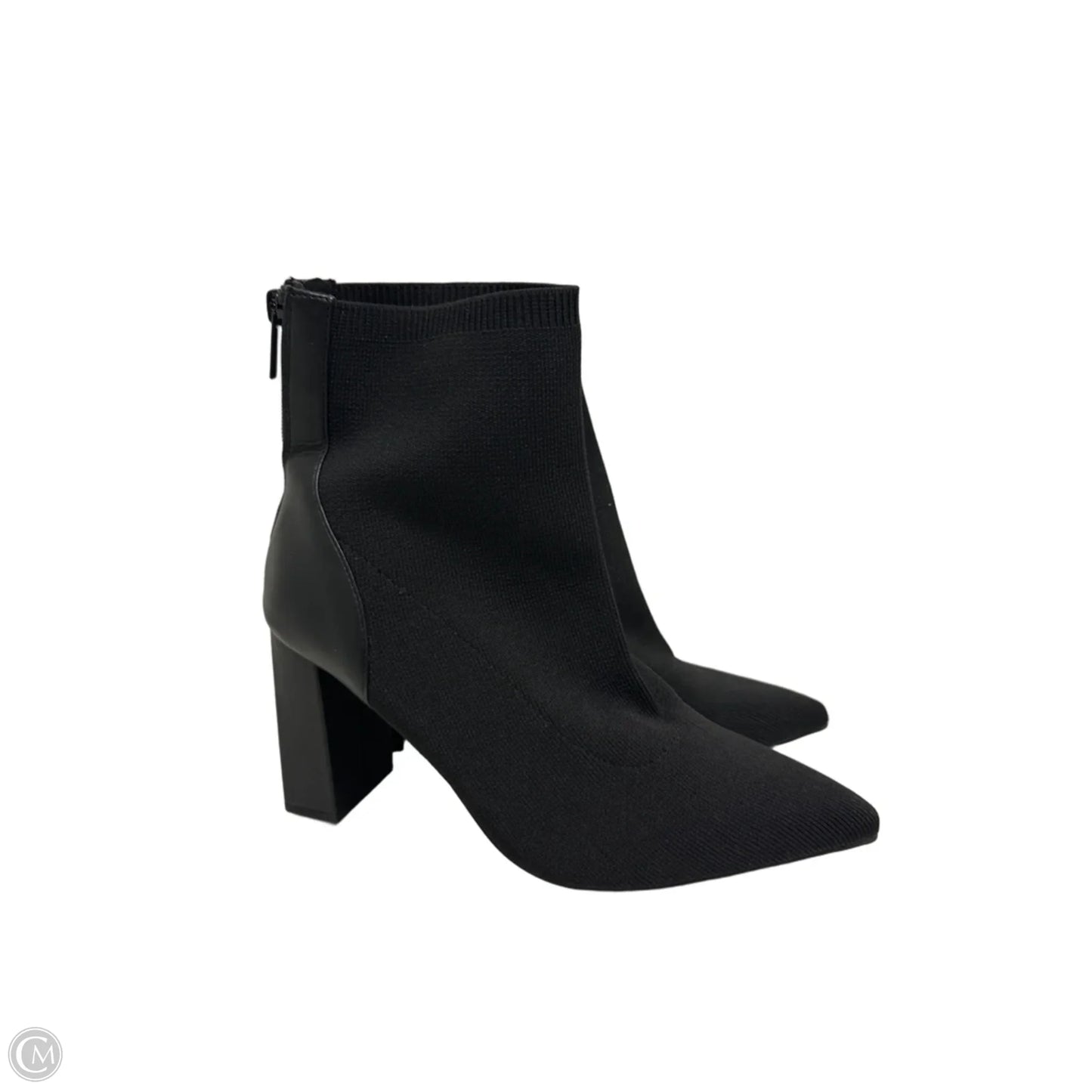 Boots Ankle Heels By Clothes Mentor In Black, Size: 10