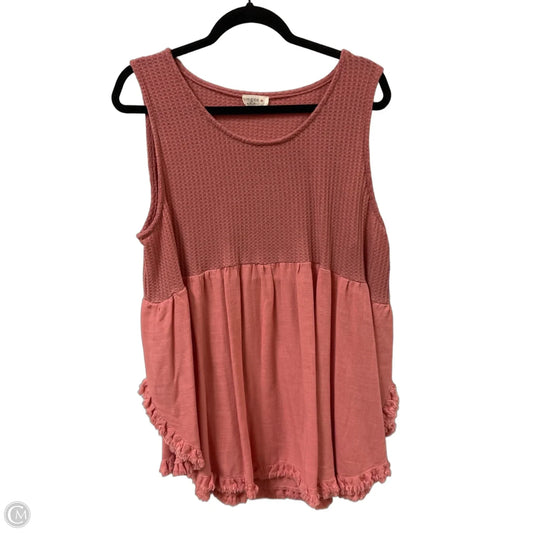 Top Sleeveless By Umgee In Pink, Size: Xl