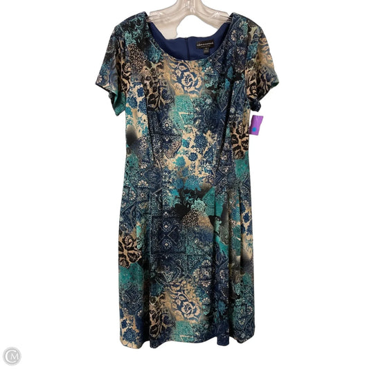 Dress Casual Midi By Connected Apparel In Blue & Green, Size: M