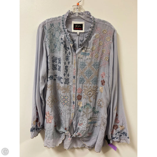 Blouse Designer By Johnny Was In Purple, Size: L