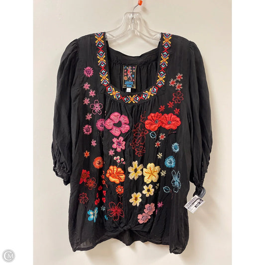 Top Long Sleeve Designer By Johnny Was In Black, Size: L