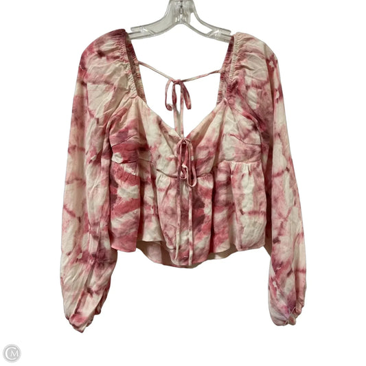 Top Long Sleeve By Lucy Paris In Pink, Size: L