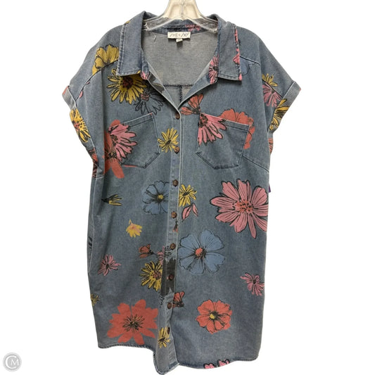 Dress Casual Midi By She + Sky In Blue Denim, Size: Xl