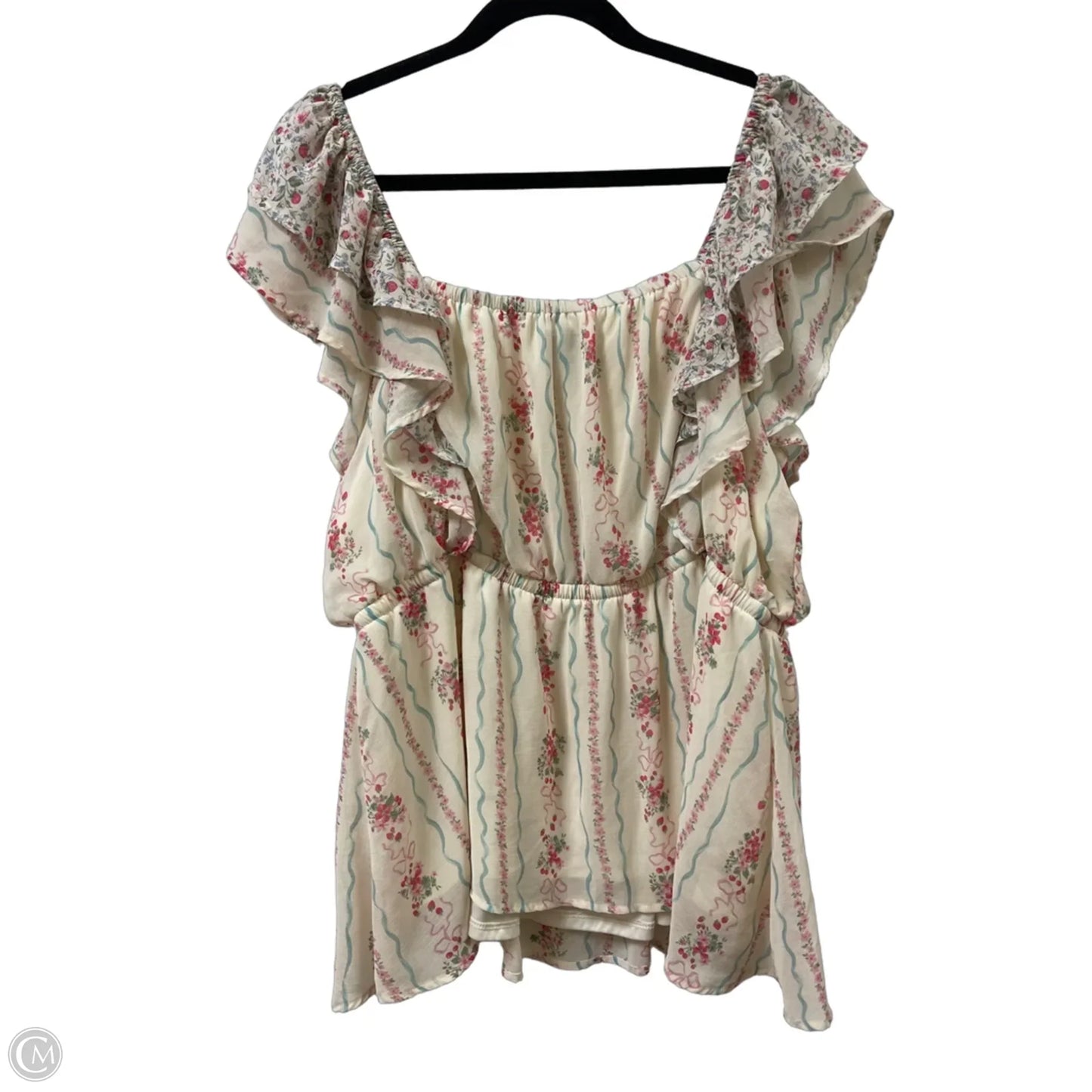 Top Short Sleeve By Torrid In Cream, Size: 2x