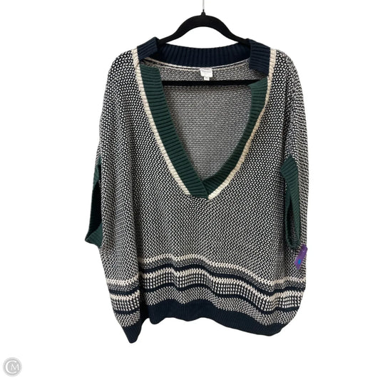 Sweater Short Sleeve By Anthropologie In Navy, Size: 2x