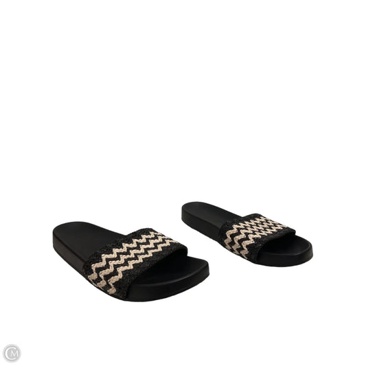 Sandals Flats By Universal Thread In Black & Cream, Size: 8.5