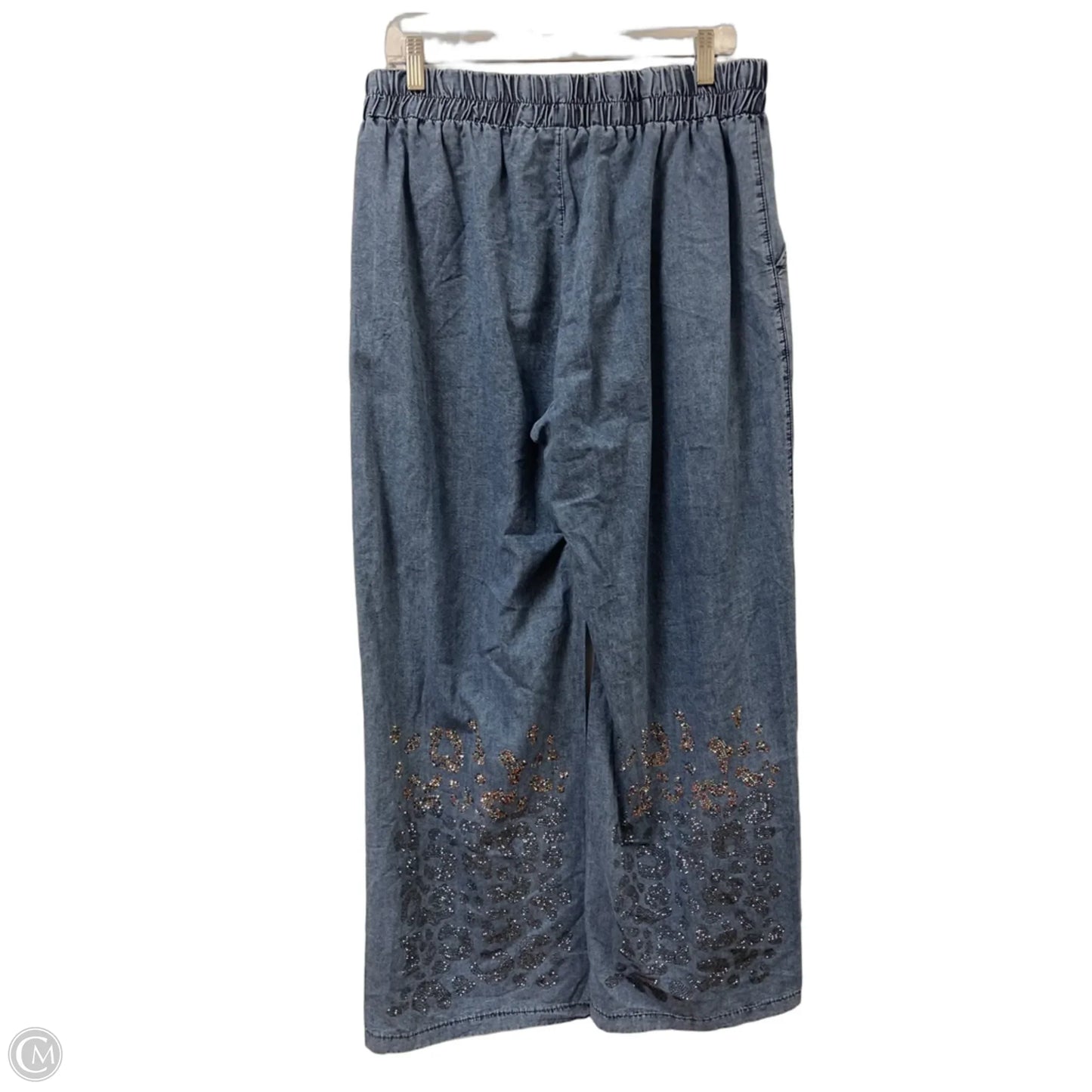 Pants Wide Leg By Cmb In Blue Denim, Size: 12l