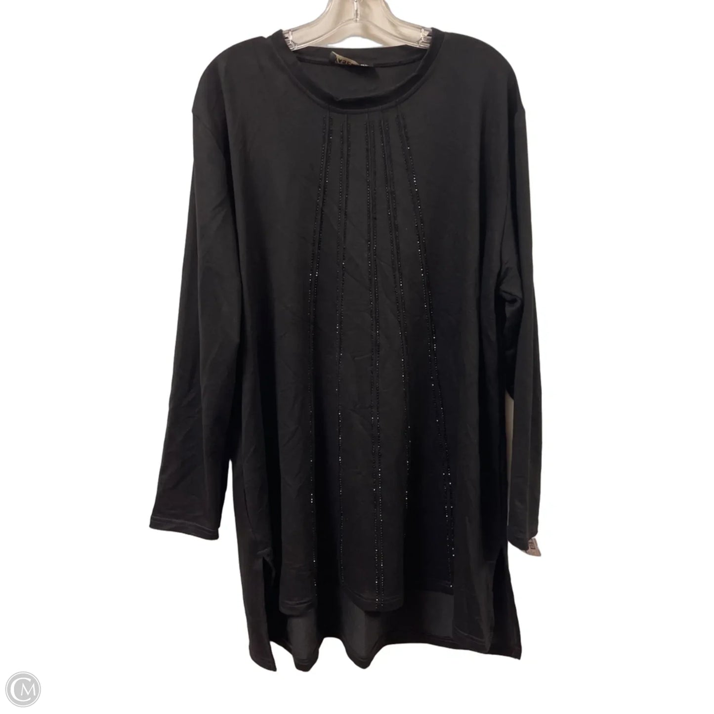Tunic Long Sleeve By Clothes Mentor In Black, Size: Xl
