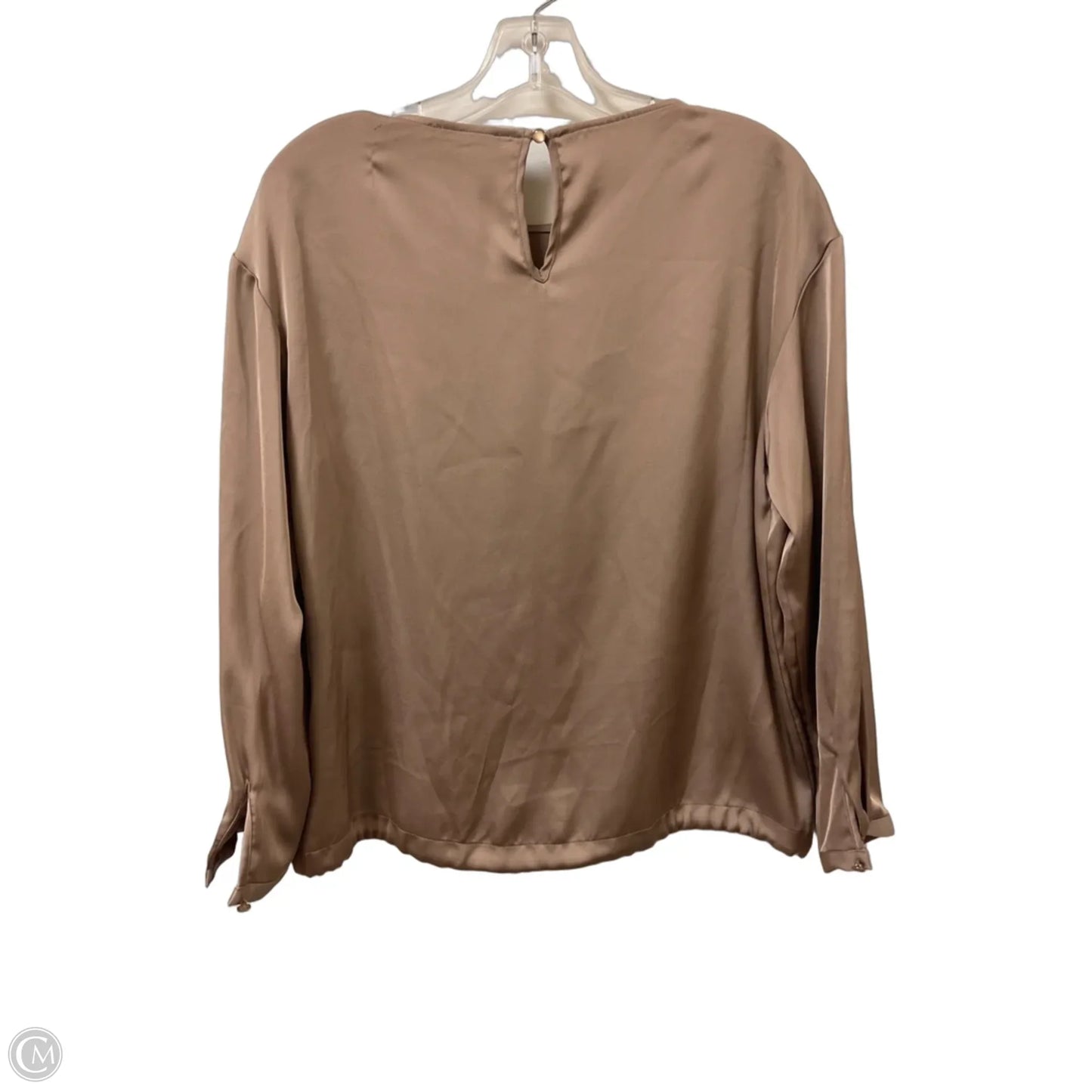 Top Long Sleeve By Adrianna Papell In Taupe, Size: Xs