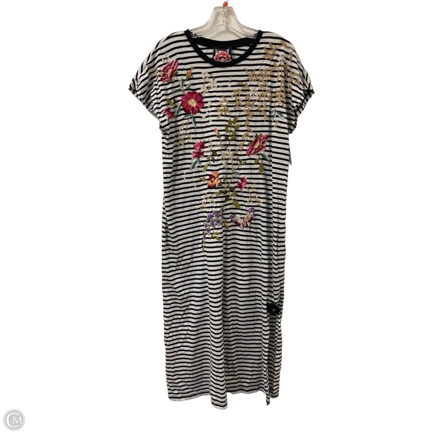 Dress Designer By Johnny Was In Black & White, Size: S