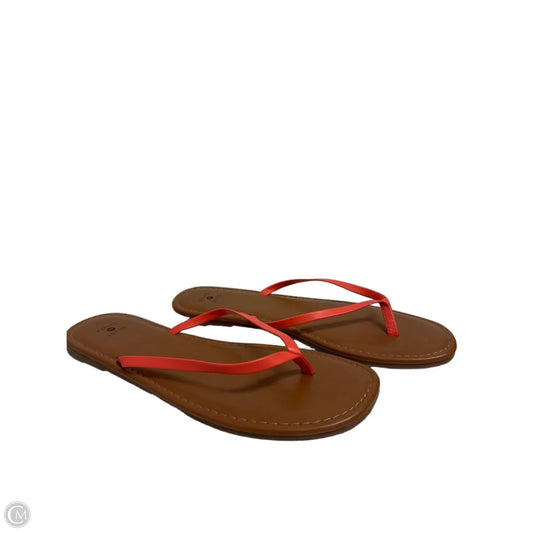 Sandals Flip Flops By Shade & Shore In Coral, Size: 11