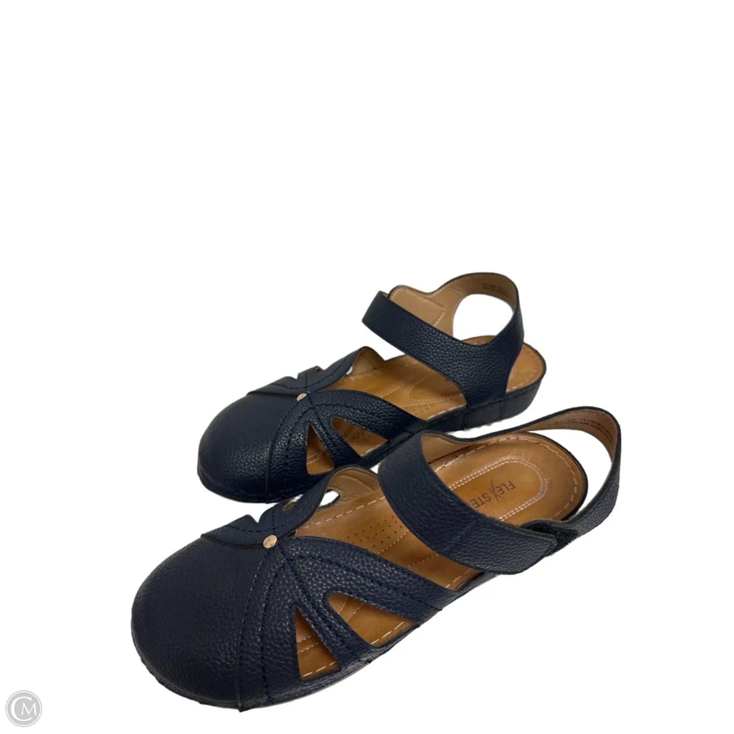 Sandals Flats By Clothes Mentor In Blue, Size: 11