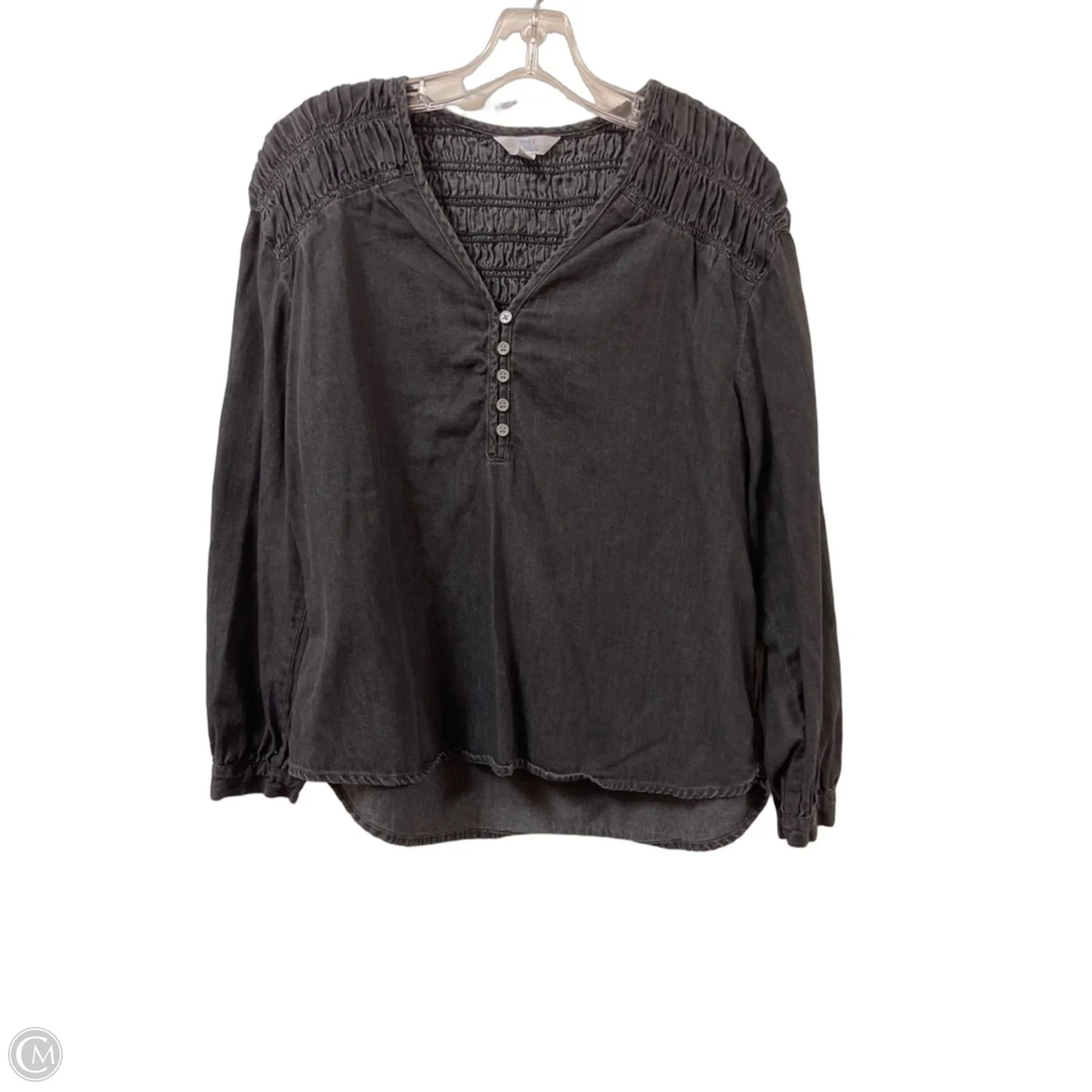 Top Long Sleeve By Time And Tru In Black, Size: M