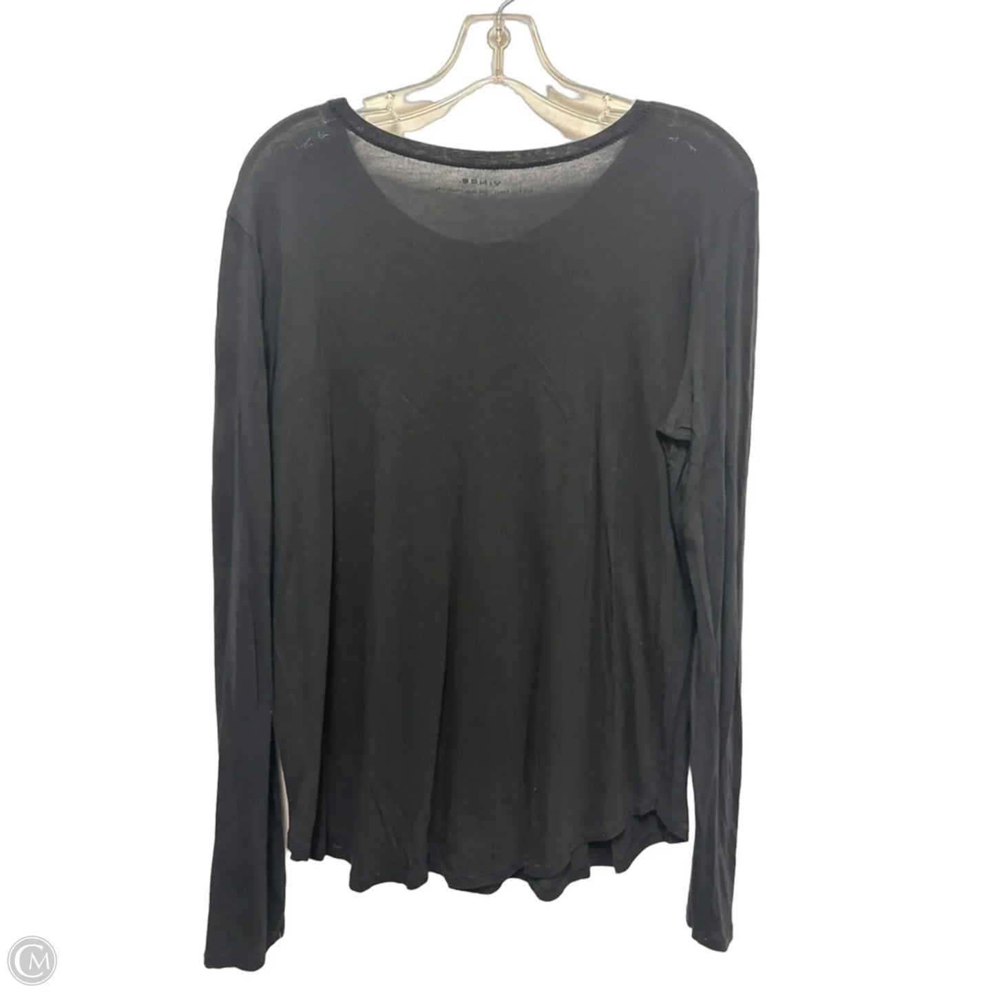 Top Long Sleeve By Vince In Black, Size: L