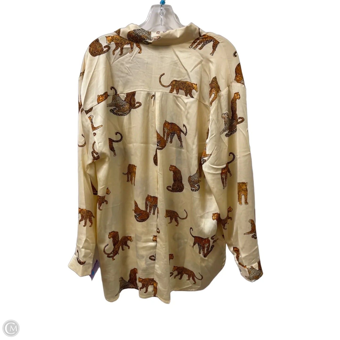 Blouse Long Sleeve By She + Sky In Yellow, Size: 1x