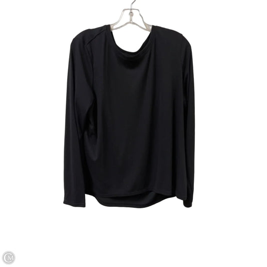 Athletic Top Long Sleeve Crewneck By Mondetta In Black, Size: 1x