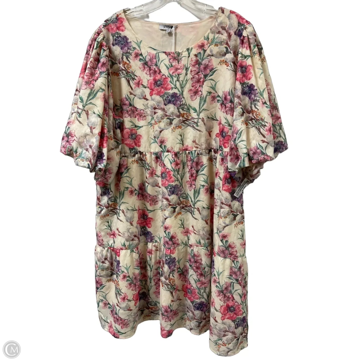 Dress Casual Short By Polygram In Floral Print, Size: 2x