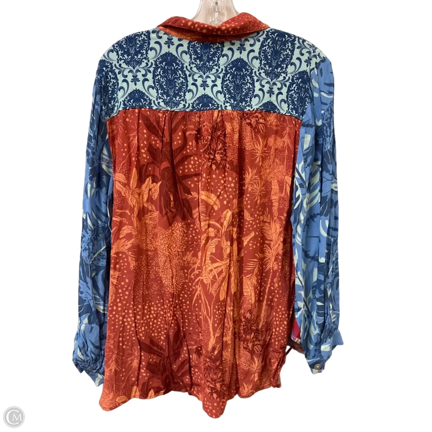 Blouse Long Sleeve By Soft Surroundings In Orange, Size: 2x