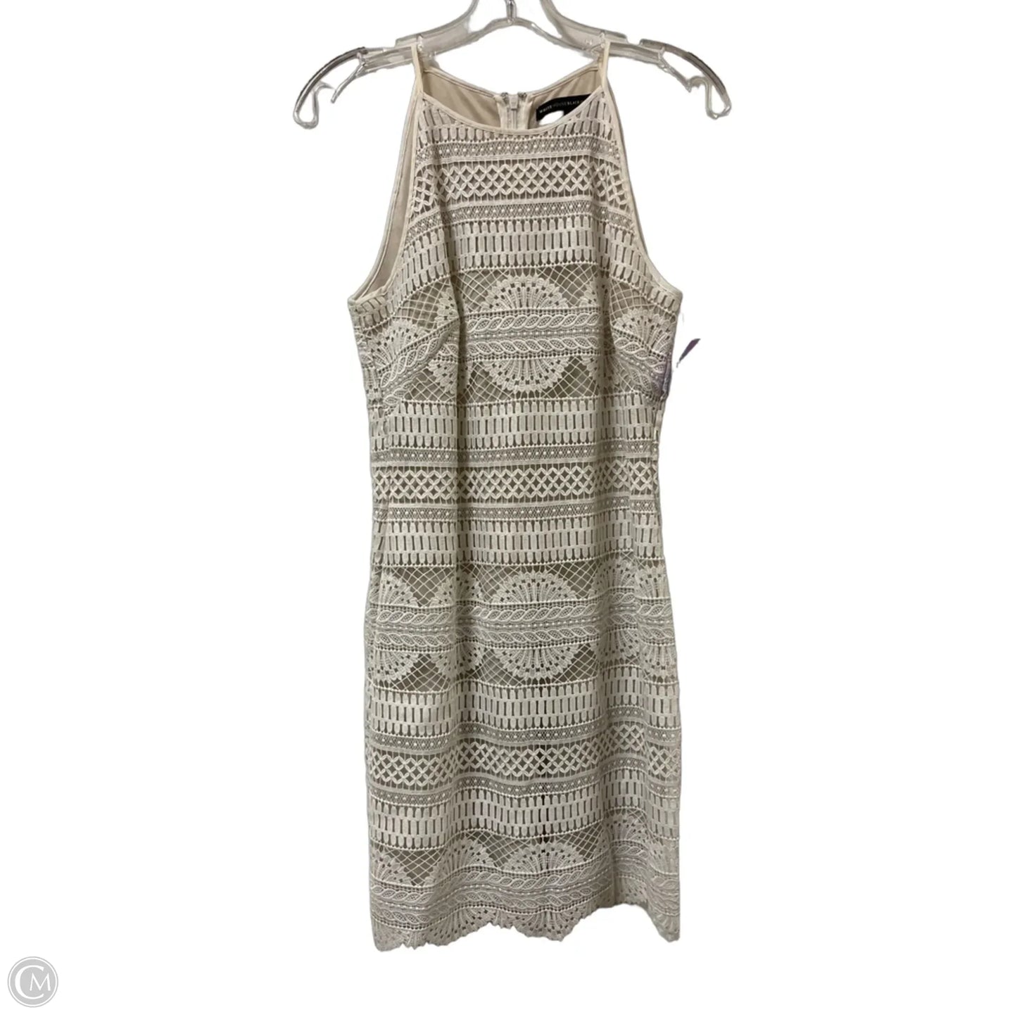 Dress Casual Midi By White House Black Market In Cream, Size: Xs