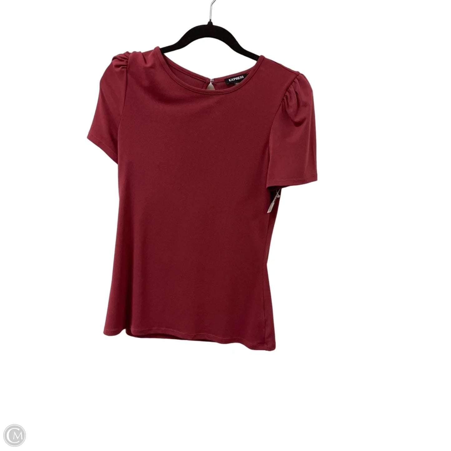Top Short Sleeve By Express In Red, Size: M
