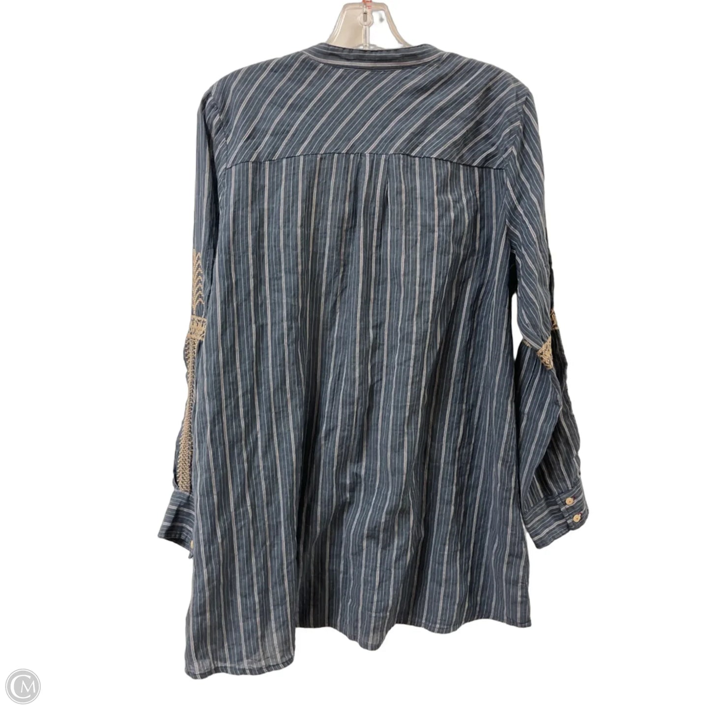 Tunic Designer By Johnny Was In Blue, Size: M