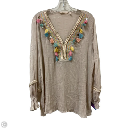 Top Long Sleeve By Soft Surroundings In Cream, Size: L