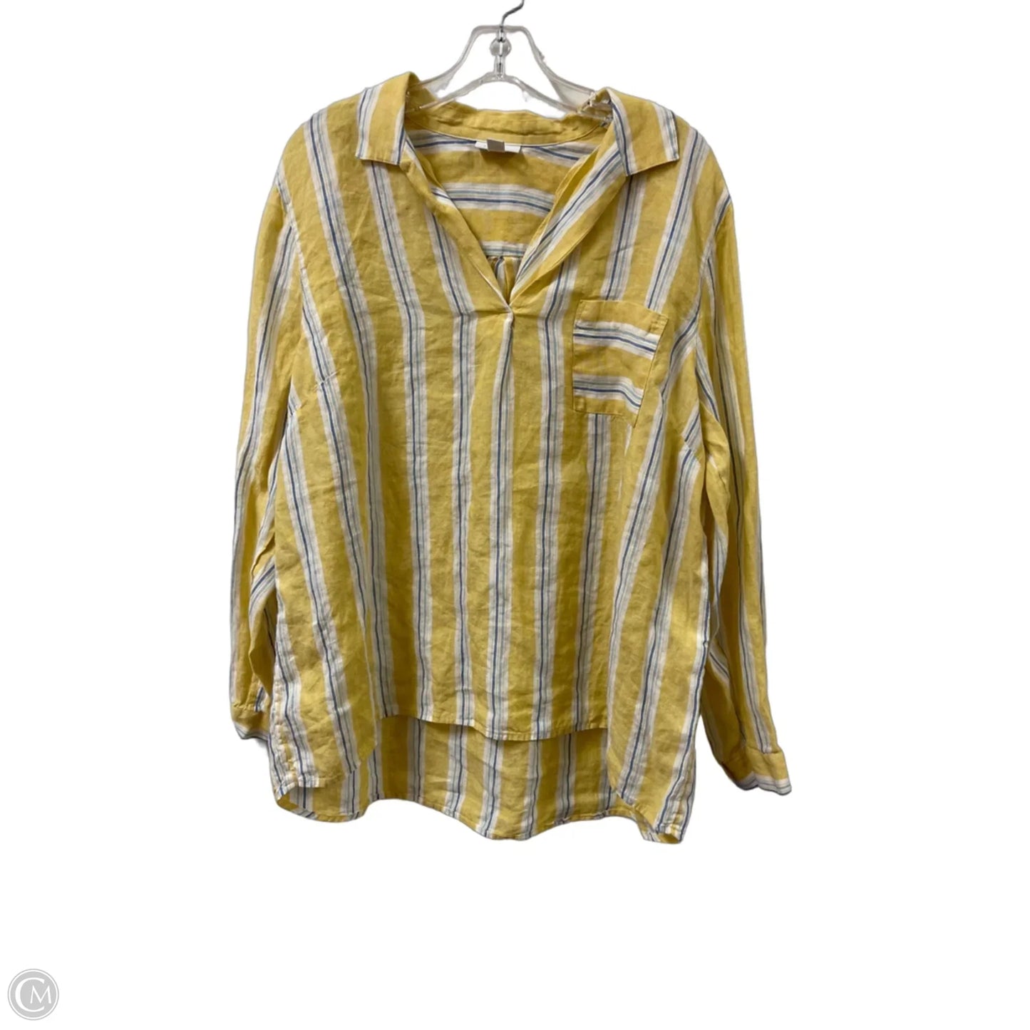 Top Long Sleeve By J. Jill In Yellow, Size: Xl
