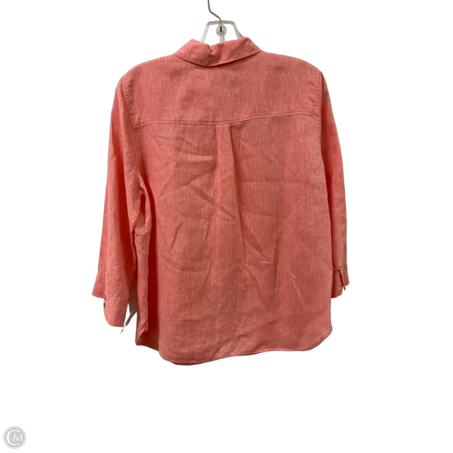 Blouse Long Sleeve By Chicos In Orange, Size: S