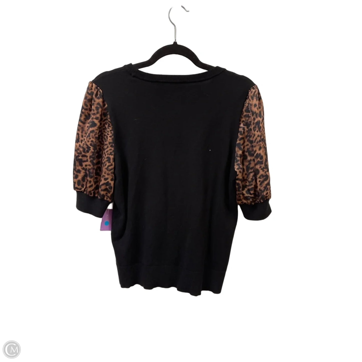 Top Short Sleeve By Dkny In Animal Print, Size: M