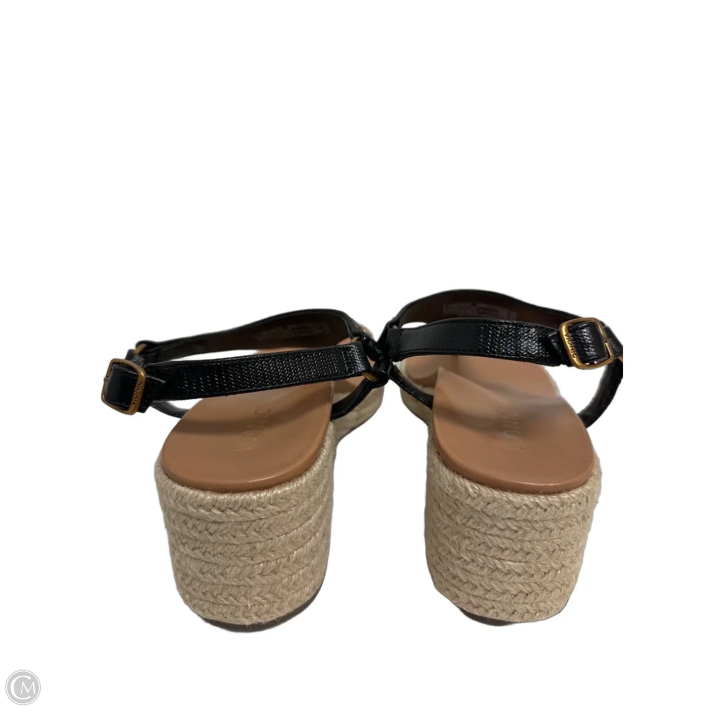 Sandals Heels Wedge By Vionic In Black, Size: 8