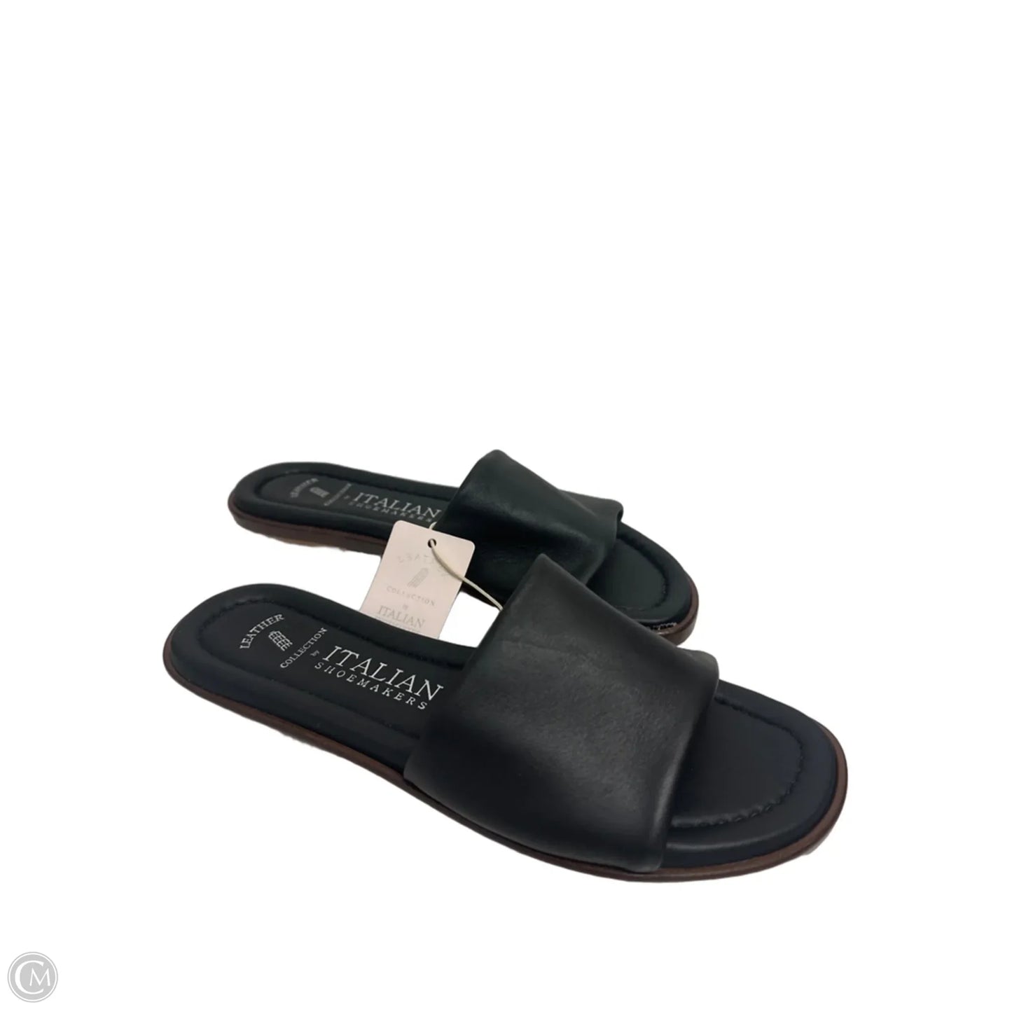 Sandals Flats By Italian Shoemakers In Black, Size: 7.5