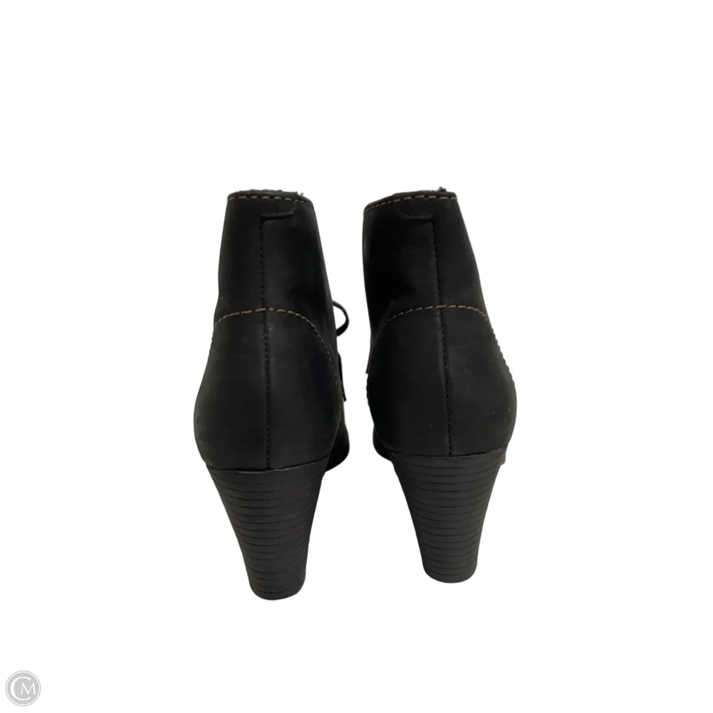 Boots Ankle Heels By Clarks In Black, Size: 8