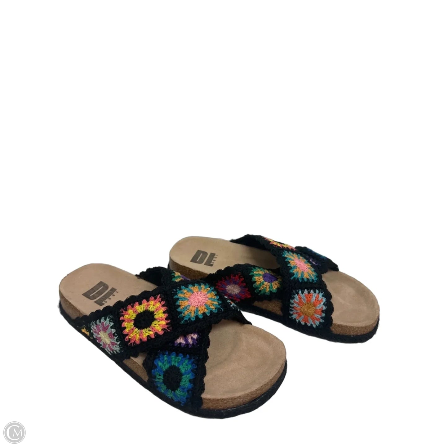 Sandals Flats By Clothes Mentor In Black, Size: 9