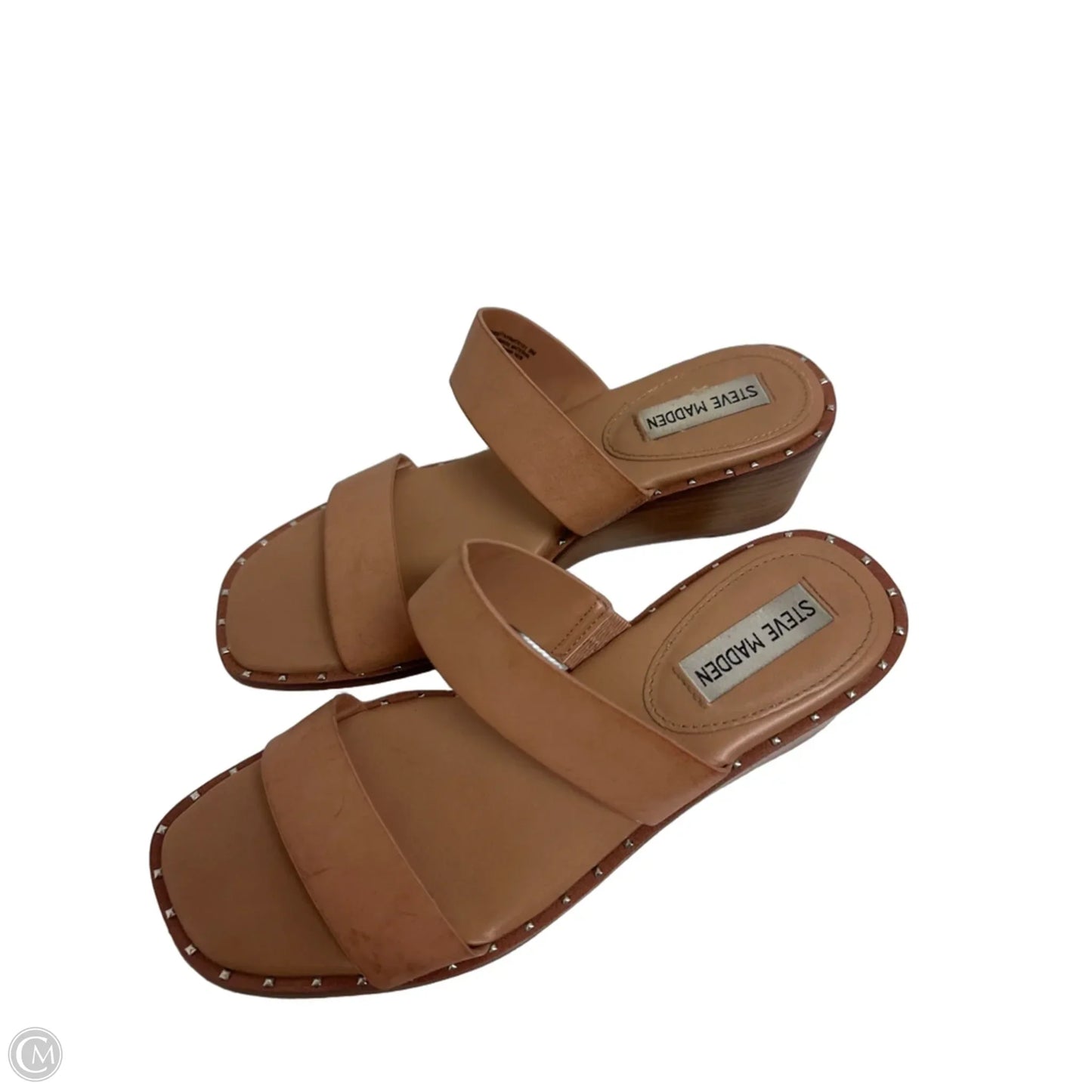 Sandals Heels Wedge By Steve Madden In Brown, Size: 9