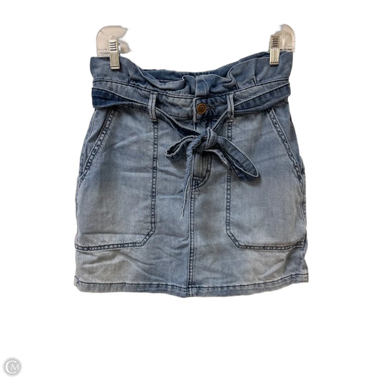 Skirt Mini & Short By Free People In Blue Denim, Size: 4