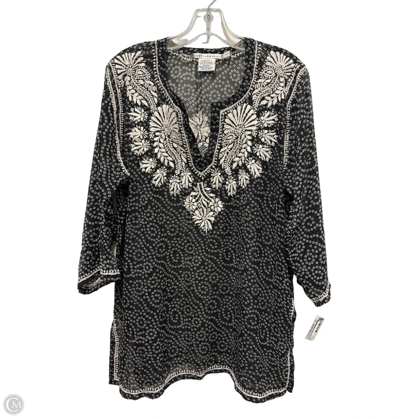 Top Long Sleeve By Gretchen Scott In Black, Size: Xl