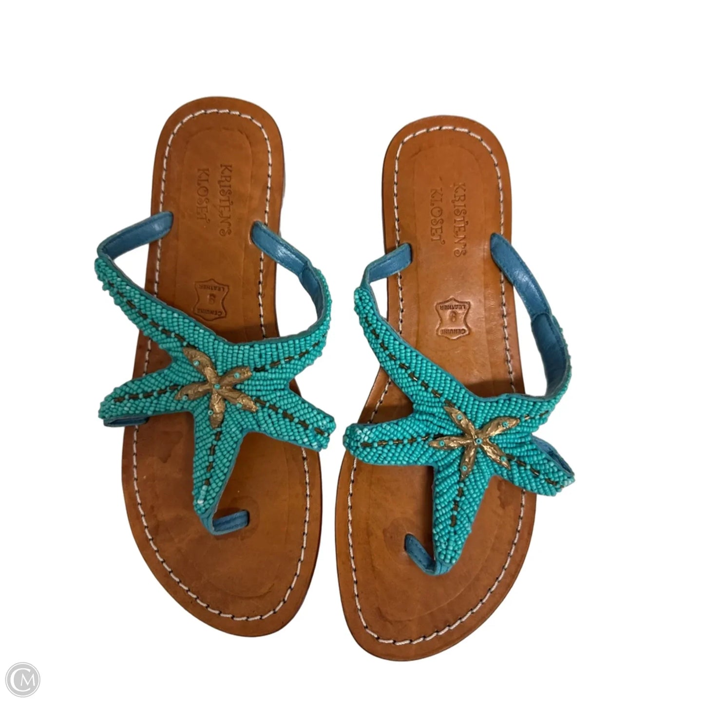 Sandals Flip Flops By Cmc In Teal, Size: 9