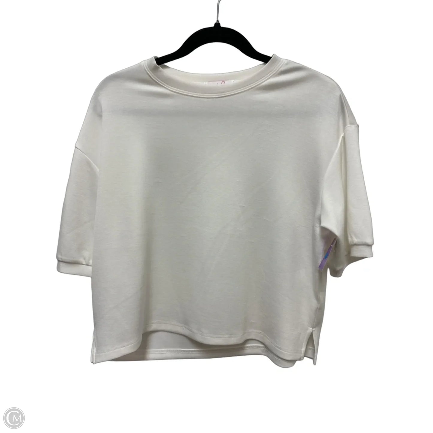 Top Short Sleeve By Jess Lea In Cream, Size: S
