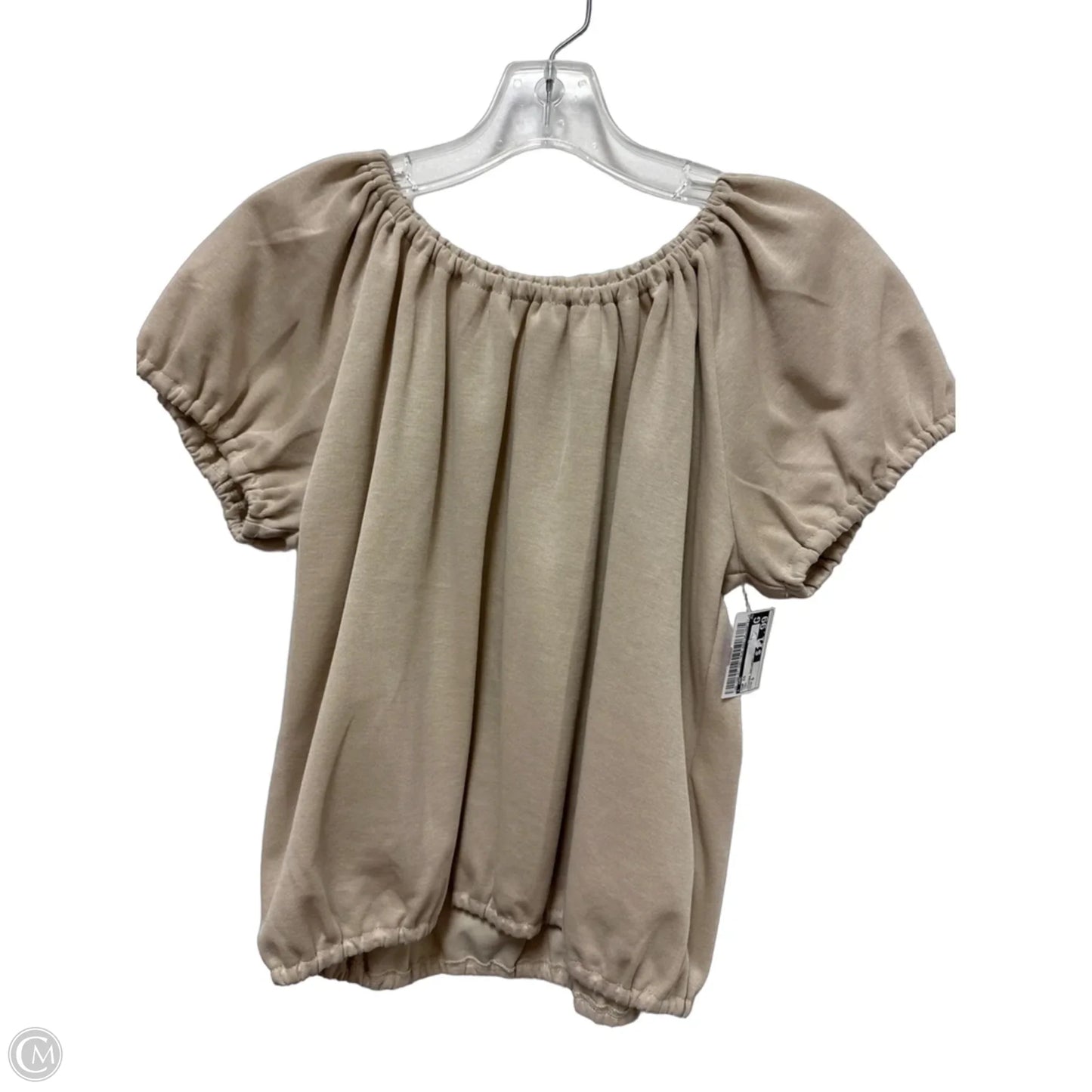 Top Short Sleeve By Cmc In Tan, Size: S