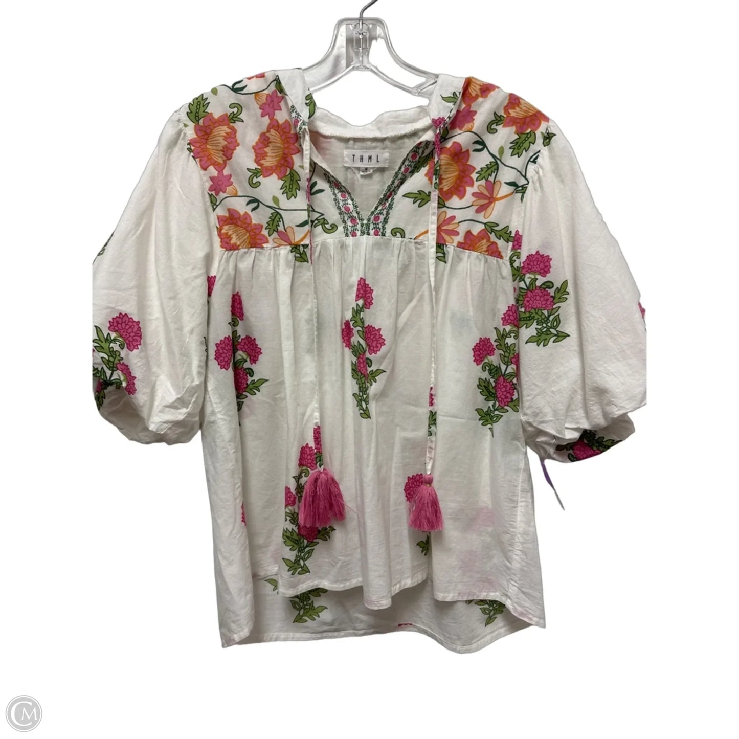 Top Short Sleeve By Thml In Floral Print, Size: Medium