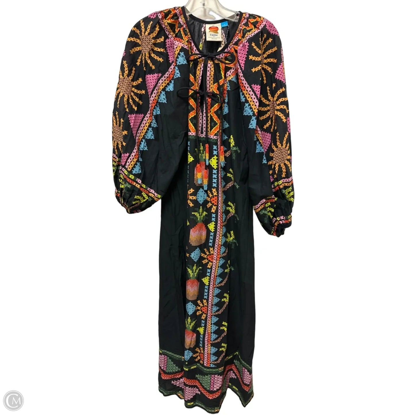 Dress Casual Maxi By Farm Rio In Black, Size: S