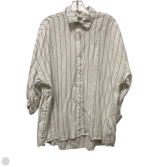 Tunic Long Sleeve By Passport In White, Size: M