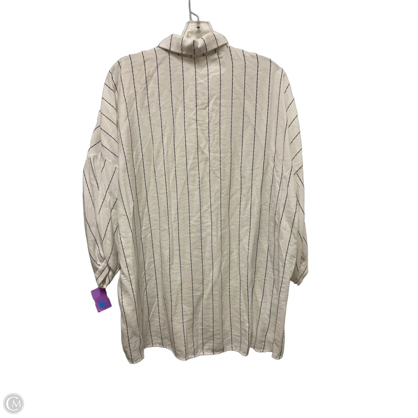 Tunic Long Sleeve By Passport In White, Size: M