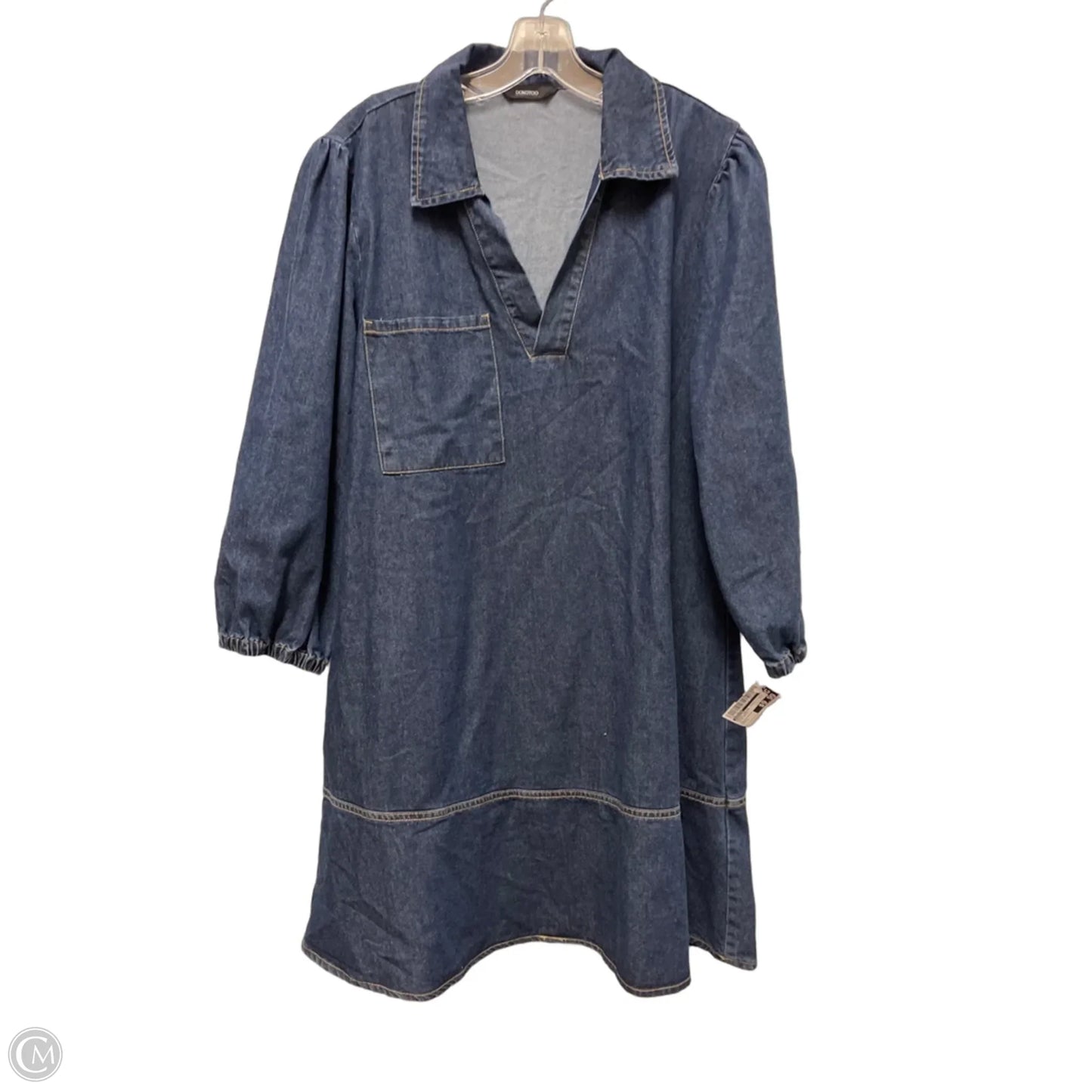 Dress Casual Midi By Dokotoo In Blue Denim, Size: L