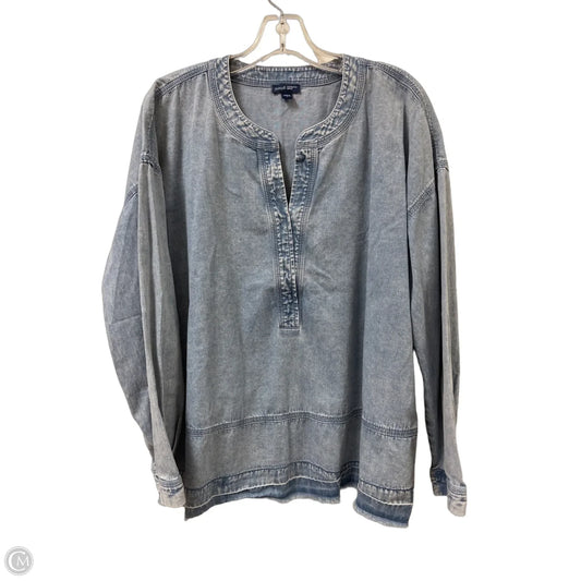 Blouse Long Sleeve By Pure Jill In Blue, Size: L
