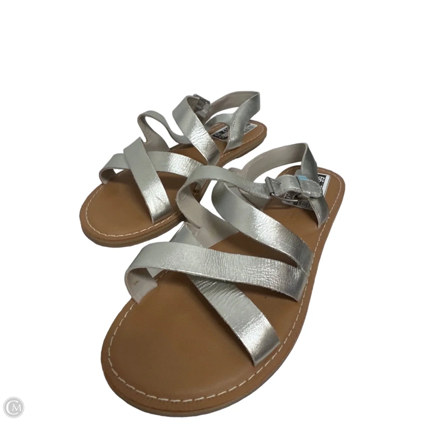 Sandals Flats By Toms In Gold, Size: 6.5