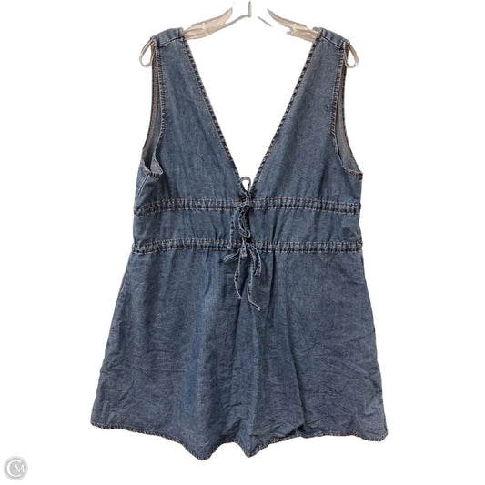 Dress Casual Short By Clothes Mentor In Blue Denim, Size: L