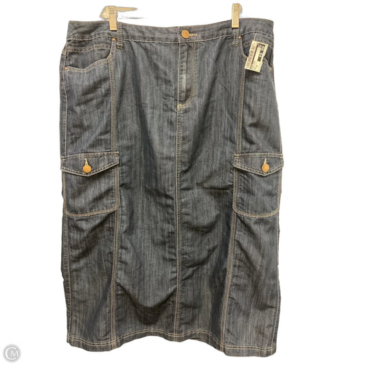 Skirt Maxi By Cato In Blue Denim, Size: 18