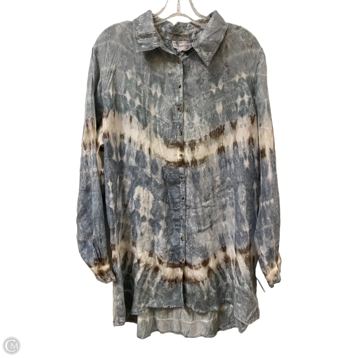Tunic Long Sleeve By Soft Surroundings In Blue, Size: Xl