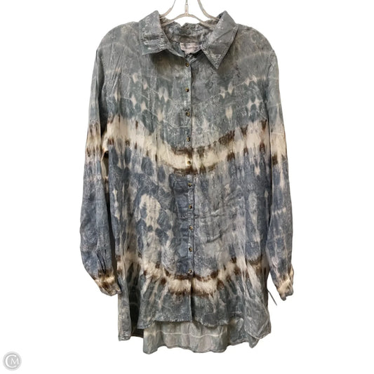 Tunic Long Sleeve By Soft Surroundings In Blue, Size: Xl